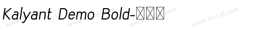 Kalyant Demo Bold字体转换